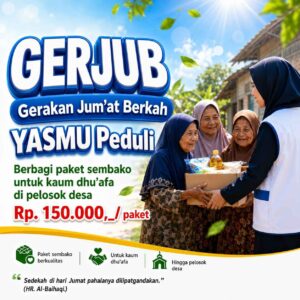 Gerakan Jum’at Berkah Tebar Sembako untuk Kaum Dhuafa di Pelosok Desa